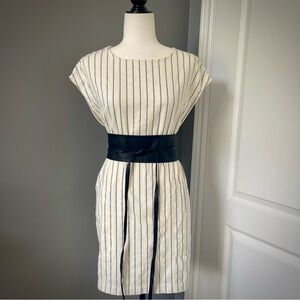 WILFRED Nori Striped Boxy Mini Shift Dress/Tunic